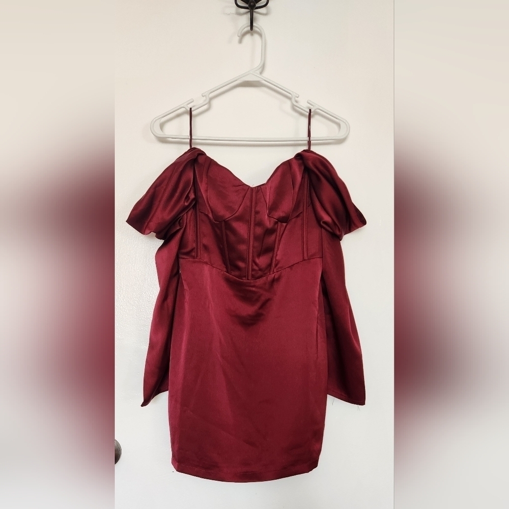 The Vintage Shop Cabernet Corset Bodycon Dress Size Large